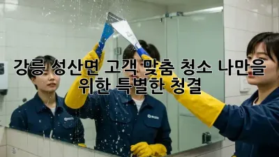 강릉 성산면 고객 맞춤 청소: 나만을 위한 특별한 청결